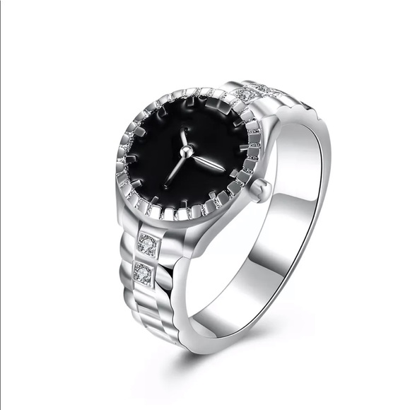 Jewelry - 💍Unique Beautiful 925 Silver Watch Ring size 8